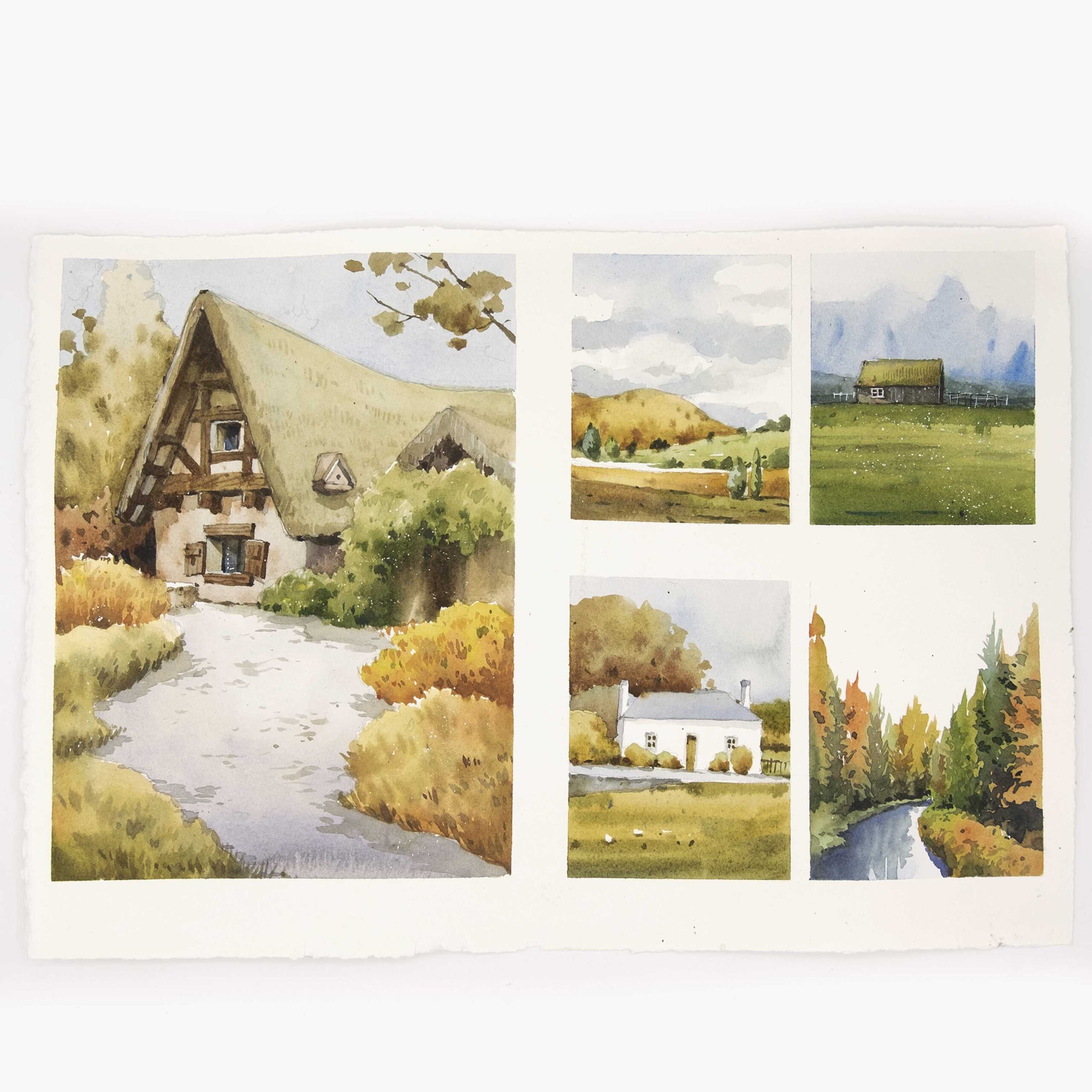 Old Town Walls & Secret Garden in Segovia, Spain - Watercolor Landscape Sketchbook