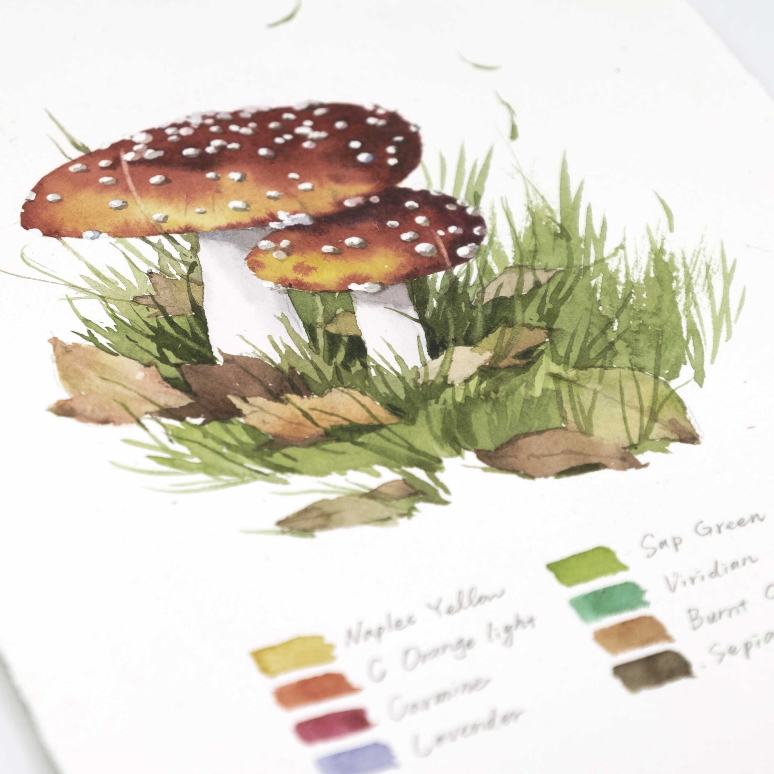 Lonely Tower & Stone Arcades - Watercolor Landscape Sketchbook